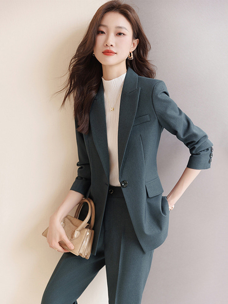 高端西装外套女秋季职业套装2025新款经理面试夹棉西服工装小个子