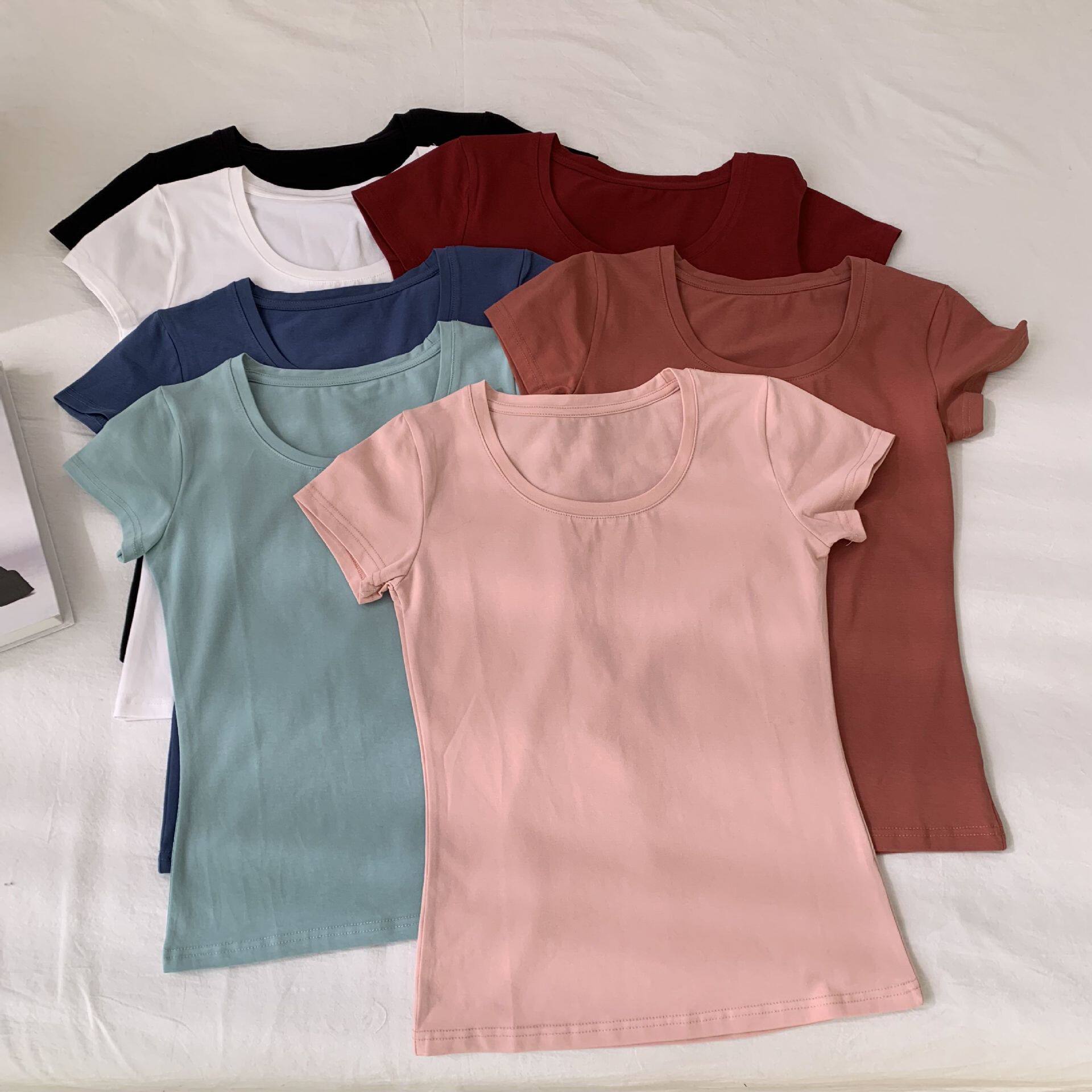 芳华同款演出服女圆领全棉短袖T恤现代舞服装艺考训练舞蹈上衣