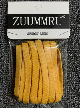 AJ1 Mid 适用 University Gold Black 小新欢黄色鞋带扁平男女7mm