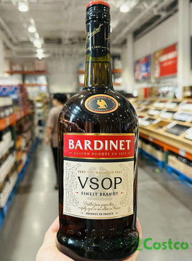 法国必得利VSOP白兰地Bardinet原装进口鸡尾酒1L大瓶Costco开市客