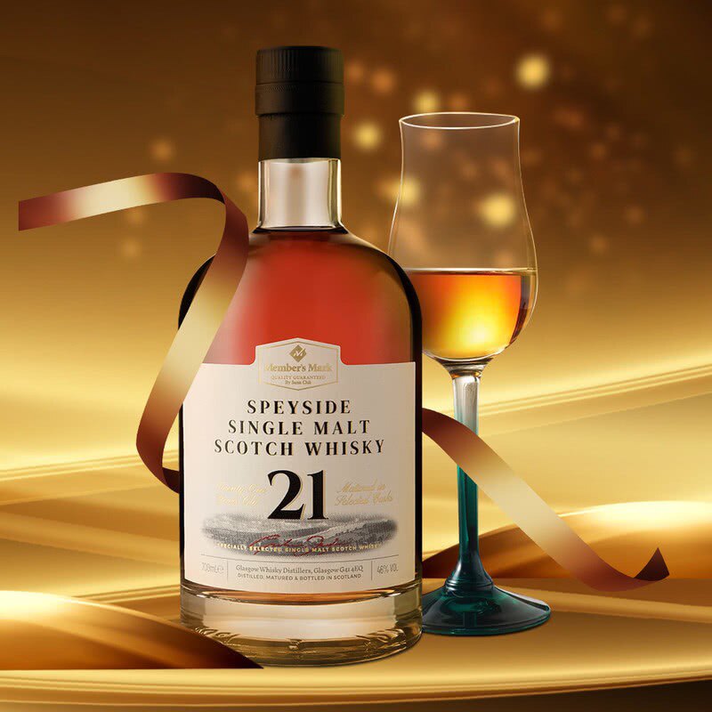 原瓶英国进口橡木桶21年苏格兰单一麦芽威士忌700ml山姆会员店代