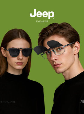 山姆jeep偏光夹片墨镜男可夹式近视专用太阳镜片钓鱼眼睛夜视遮阳