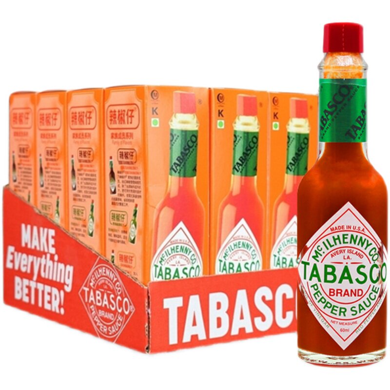 百年品牌美国进口TABASCO红辣椒汁辣椒酱355ml西餐牛排意面调味酱