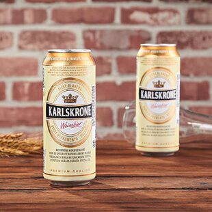 奥乐齐代购karlskrone德国进口小麦白啤酒500ml浓郁麦香果易上口