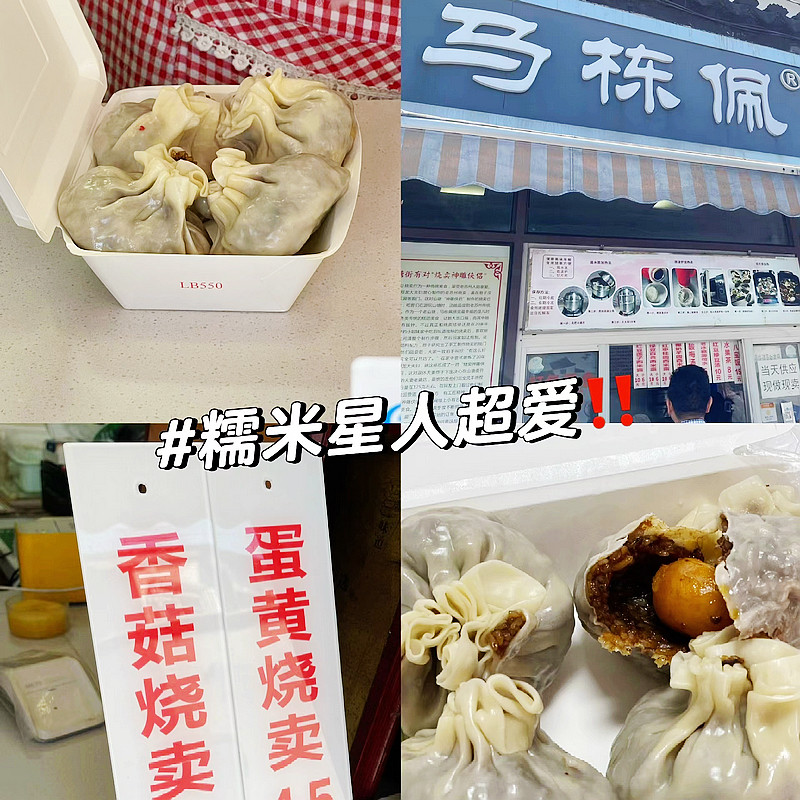 苏州网红美食马栋佩香菇肉汁咸蛋黄糯米纸皮烧麦懒人早餐加热即食