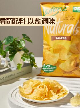 山姆代购德国进口劳伦兹诺然兹经典原味原切薯片配料干净追剧零食