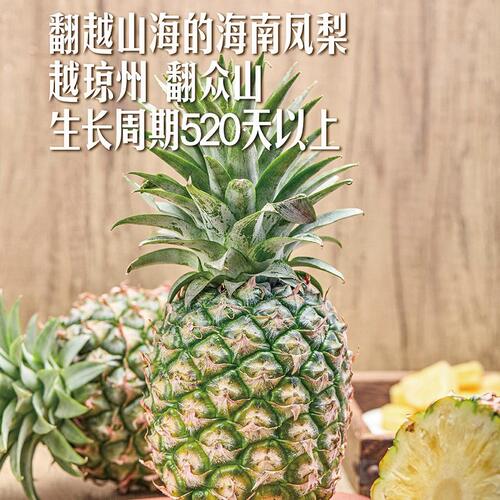 山姆海南自然青皮熟甜溏心白肉凤梨汁水丰沛新鲜水果菠萝酸甜多汁