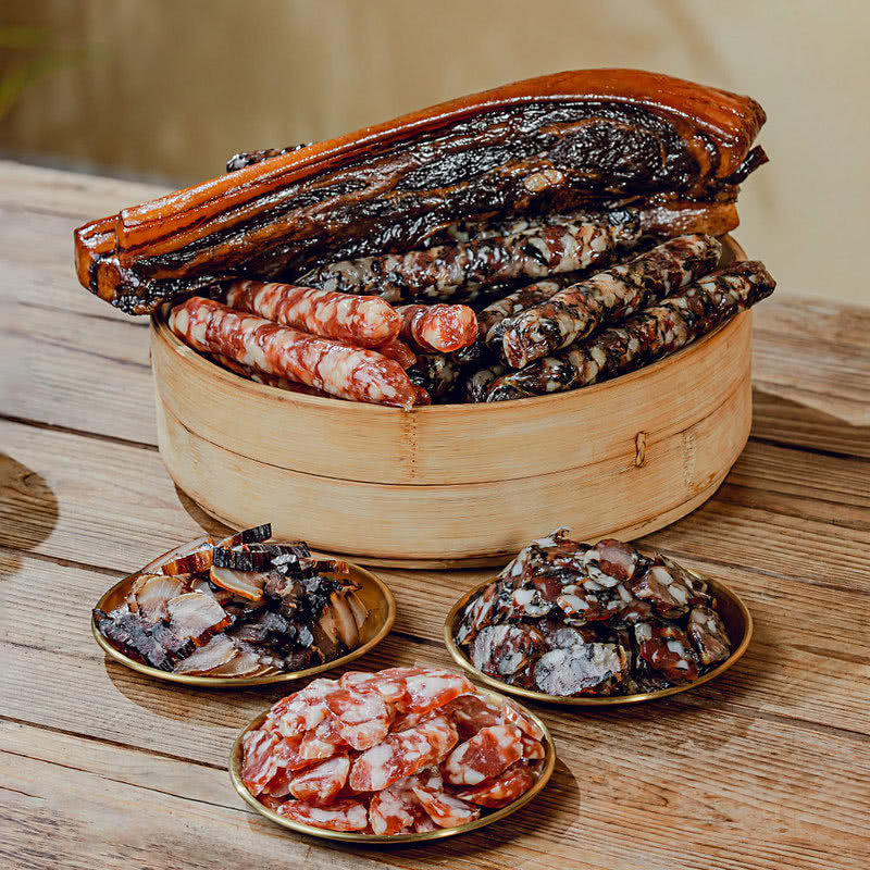 山姆老字号金字免切免洗0添加腊味三拼腊肠腊肉梅干菜土香肠炒菜