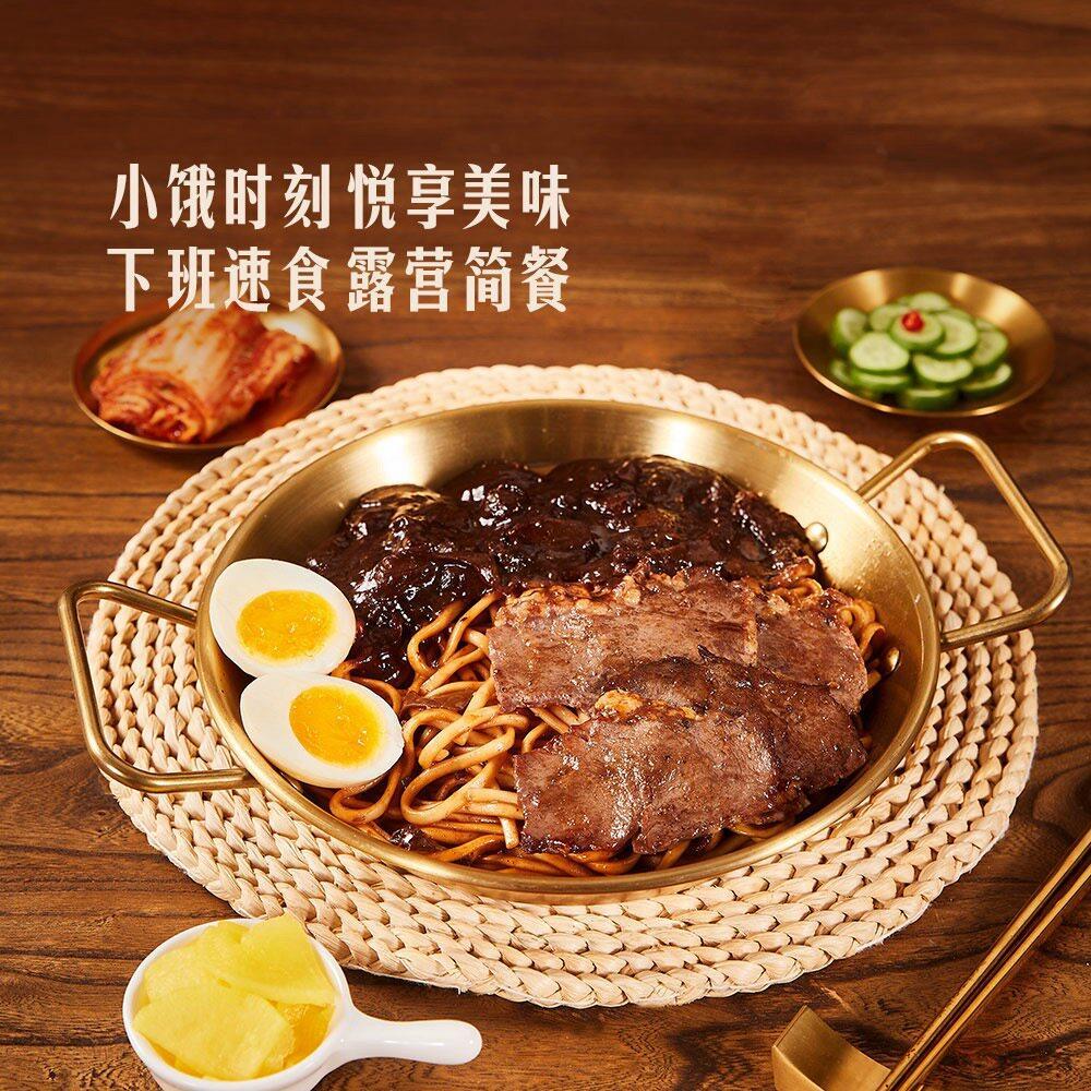 山姆韩式烤肉炸酱面大片牛上脑溏心蛋梅花肉大酱包小菜速食方便面
