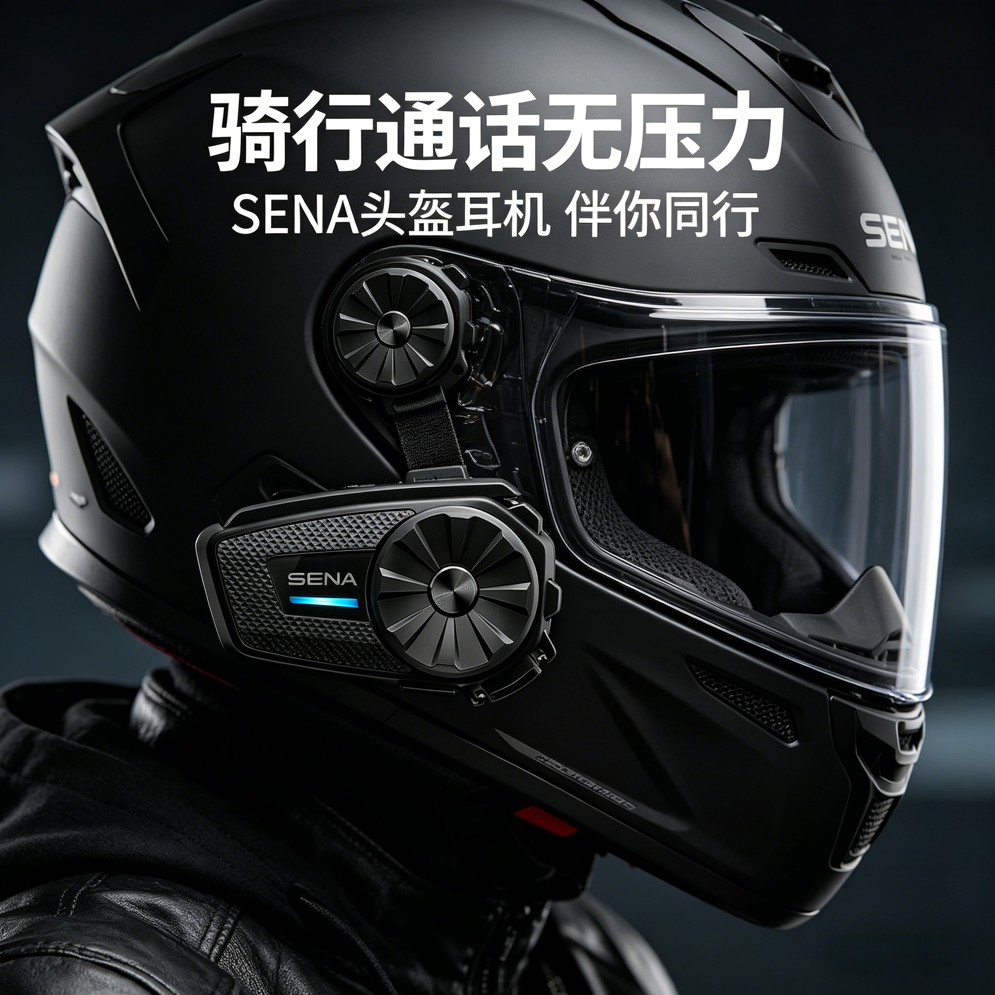SENA塞纳摩托车头盔蓝牙耳机全盔蜘蛛侠ST1内置Mesh户外对讲专用