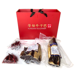 云南特产金标寻甸土黄牛干巴腌腊牛肉风干特干礼盒包装2000g