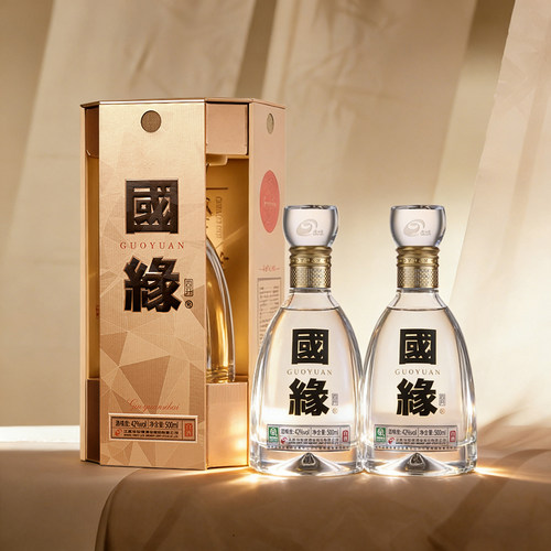 今世缘国缘四开浓香型42度500ml*2两瓶装