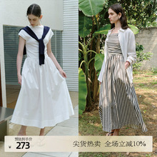 CIRCLOFY瑟夕 高级感简约百搭连衣裙女收腰显瘦时尚气质长裙子