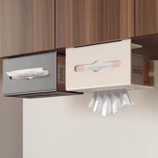 枪灰厨房纸巾架免打孔橱柜用纸挂架子壁挂式保鲜膜抹布收纳卷纸架