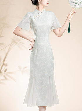 2025新款小个子鱼尾感改良年轻款日常连衣裙女春秋季中国风旗袍