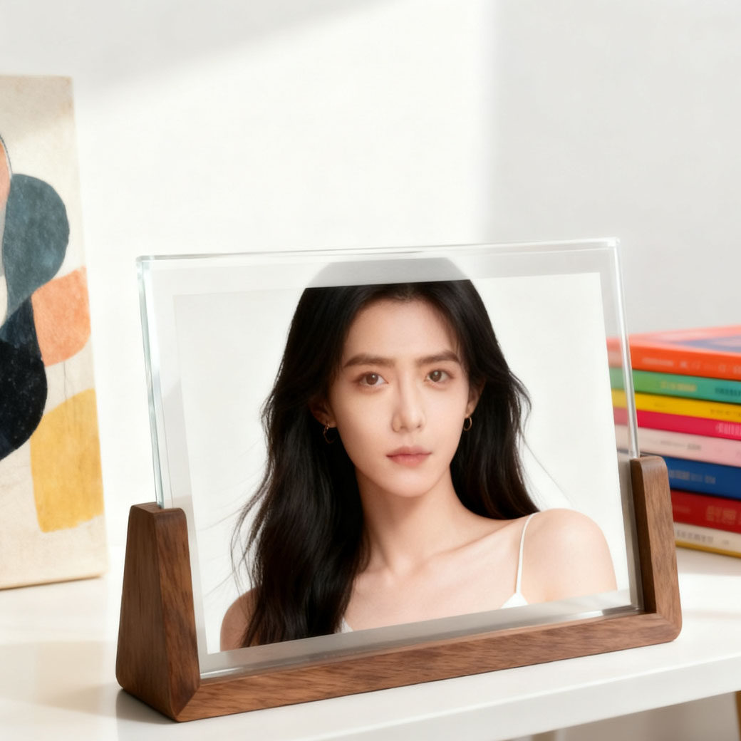 实木相框摆台洗照片亚克力透明做成相册打印加高级感海马体6六8寸,家居饰品,相框/画框,淘宝优惠券,粉丝福利购,淘宝优惠卷