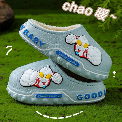 奥特曼防水防滑保暖男孩棉鞋冬季