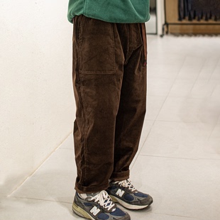 DOOITT#GRAMICCI灯芯绒棉长裤日系宽松条绒锥形裤工装裤休闲长裤