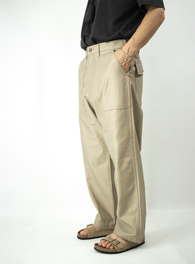 DOOITT#GUNG HO日系工装兜袋全棉斜纹耐磨男士长裤