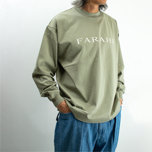 日系复古休闲全棉印花圆领长袖