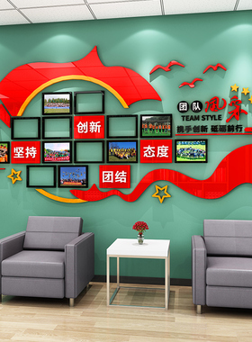 团队风采照片展示墙贴