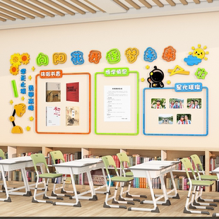学习园地教室布置装饰公告栏作品展示中小学班级之星文化氛围墙贴
