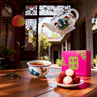 广东省博物馆联名点都德鸡缸杯茶具套装礼盒旅行泡茶特产红茶送礼