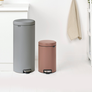 brabantia柏宾士垃圾桶30L矿物深灰12L矿物丝绒褐进口大卫生桶