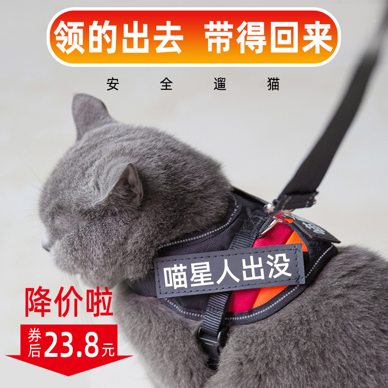 猫咪牵引绳溜猫绳防逃脱防挣脱背心式项圈猫链子猫牵引绳猫咪专用,宠物/宠物食品及用品,狗牵引绳,淘宝优惠券,粉丝福利购,淘宝优惠卷
