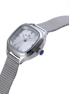 海鸥表3019L收藏家小尺寸复古日历方形自动机械女表Artdeco小冰糖