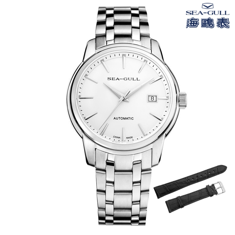 海鸥表大三针正装款自动机械男表