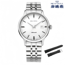 海鸥表816.362全自动机械日历男表国表小钢炮商务防水送皮表带