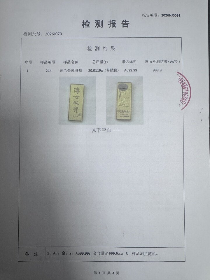 20g金条（AU99.99）
