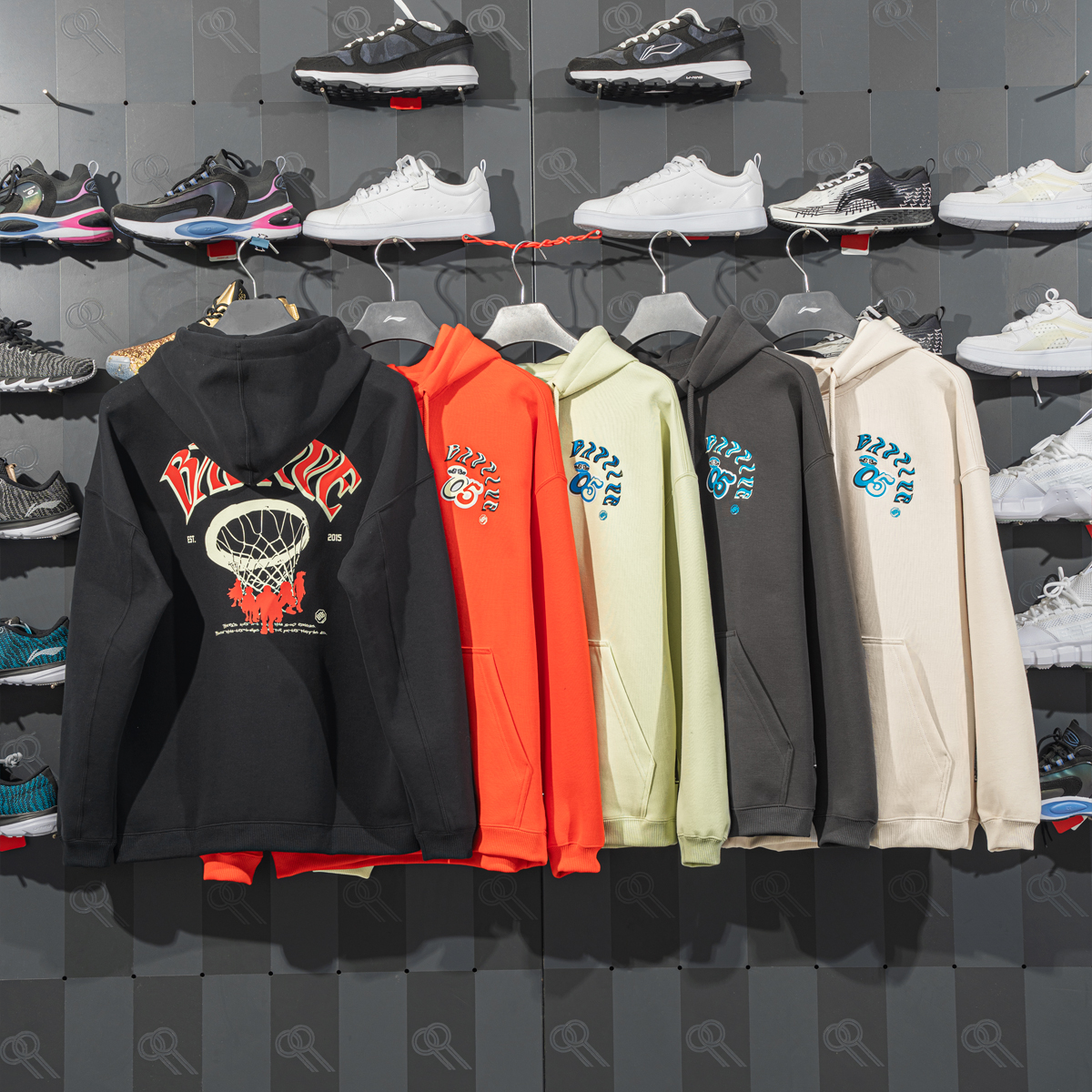 李宁反伍连帽运动卫衣