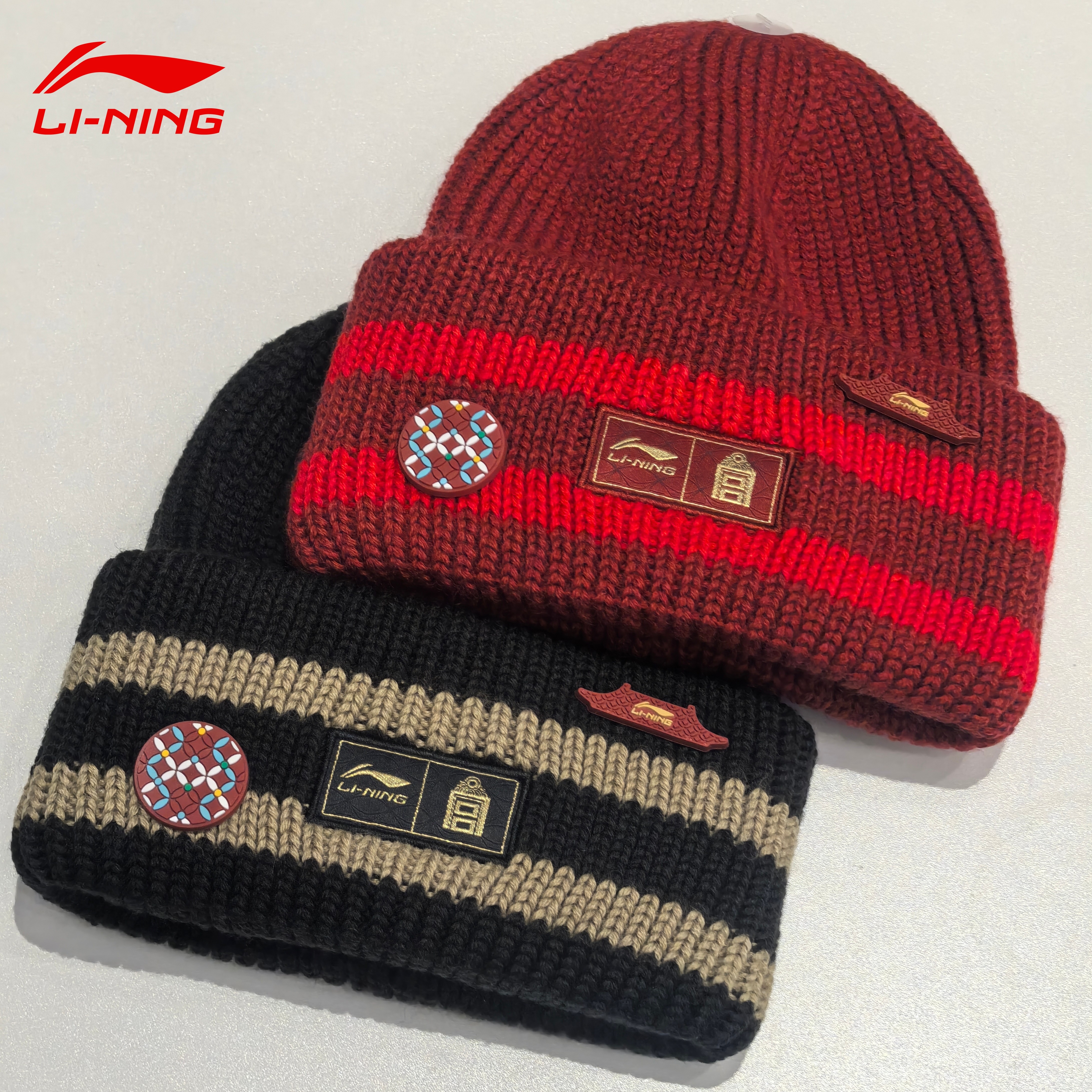 李宁故宫联名针织帽子男女同款2026新年款毛线保暖红色帽AMZW001,运动包/户外包/配件,运动帽,淘宝优惠券,粉丝福利购,淘宝优惠卷