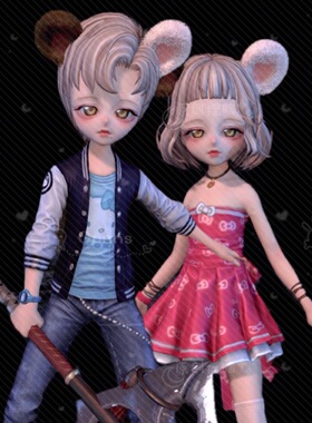 【4Gunns】剑灵游戏捏脸数据【虚幻三-灵族情侣-养乐多】私服捏脸