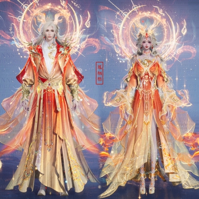 【4Gunns】诛仙世界成女成男情侣服装染色 火霓天鹿引虹 凤栖梧