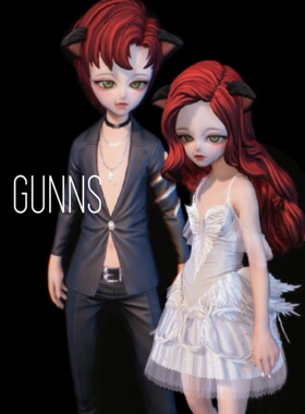 【4Gunns】剑灵游戏捏脸数据【虚幻三-灵族情侣-鄔】剑灵私服捏脸