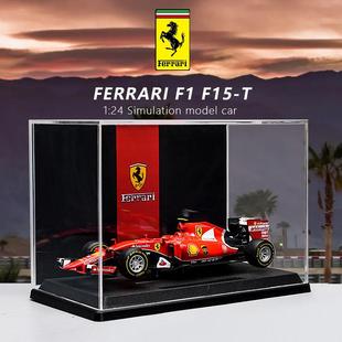 摆件1:24法拉利模型F1车模方程式赛车仿真合金汽车SF15-T男生玩具