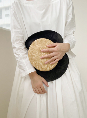 UONE手工定制纯棉连衣裙女装2022春夏白色高腰宽松韩版裙子高品质