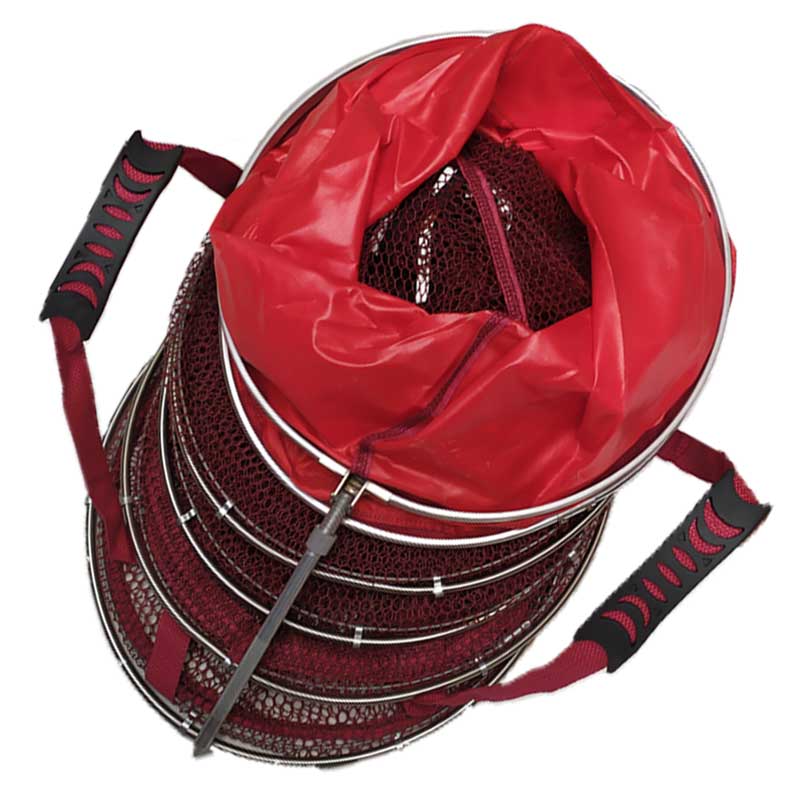 야생 낚시를 위한 특별한 물고기 보호 그물 작은 고무 낚시 나일론 땋은 두꺼운 휴대용 작은 메쉬 접이식 물고기 그물