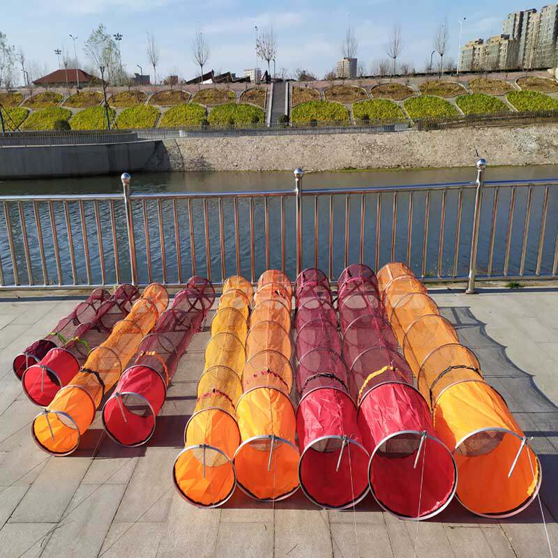 야생 낚시를 위한 특별한 물고기 보호 그물 작은 고무 낚시 나일론 땋은 두꺼운 휴대용 작은 메쉬 접이식 물고기 그물