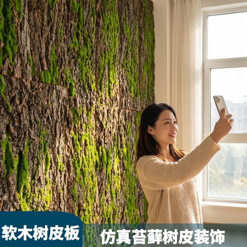 软木树皮板仿真苔藓背景墙爬宠