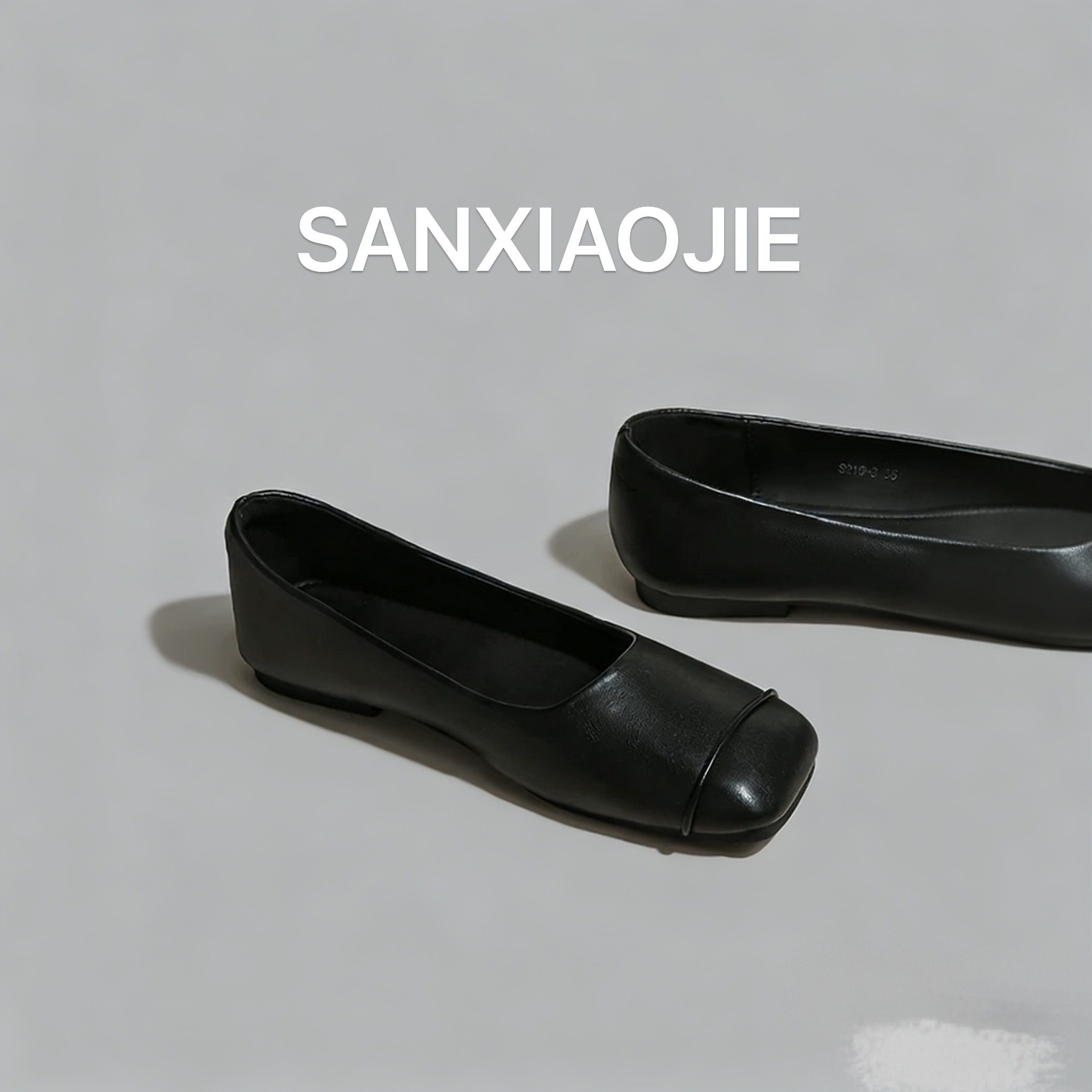 羊皮版新款方头浅口单鞋女春秋通勤低跟奶奶鞋黑色平底鞋孕妇可穿,女鞋,乐福鞋（豆豆鞋）,淘宝优惠券,粉丝福利购,淘宝优惠卷