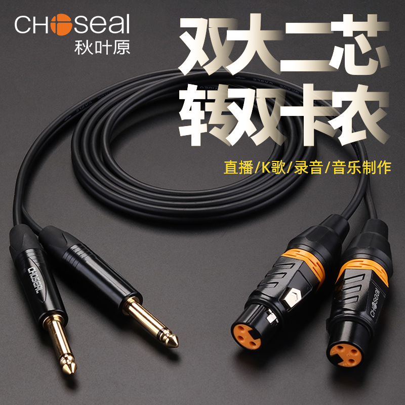 双6.35转双卡侬音频线秋叶原