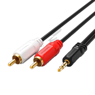 秋叶原音频线一分二3.5mm转双莲花手机电脑与功放音响音箱连接线