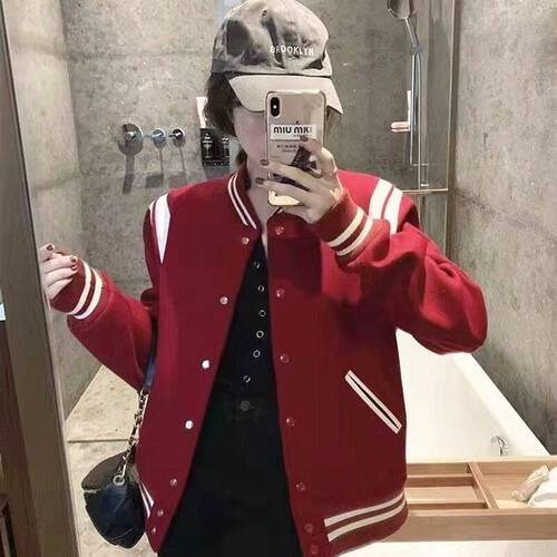 2025秋冬厚款ins美式棒球服潮牌高街SLP风格飞行夹克休闲宽松上衣