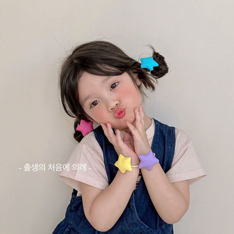 女孩绑头发皮筋不伤发儿童发圈