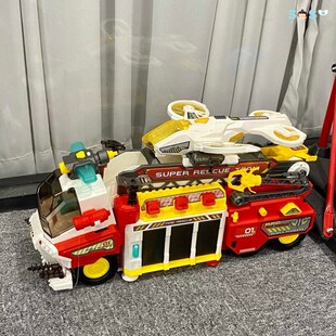 [SOSO全球]小演员little actress多功能紧急救援车飞机变形消防车