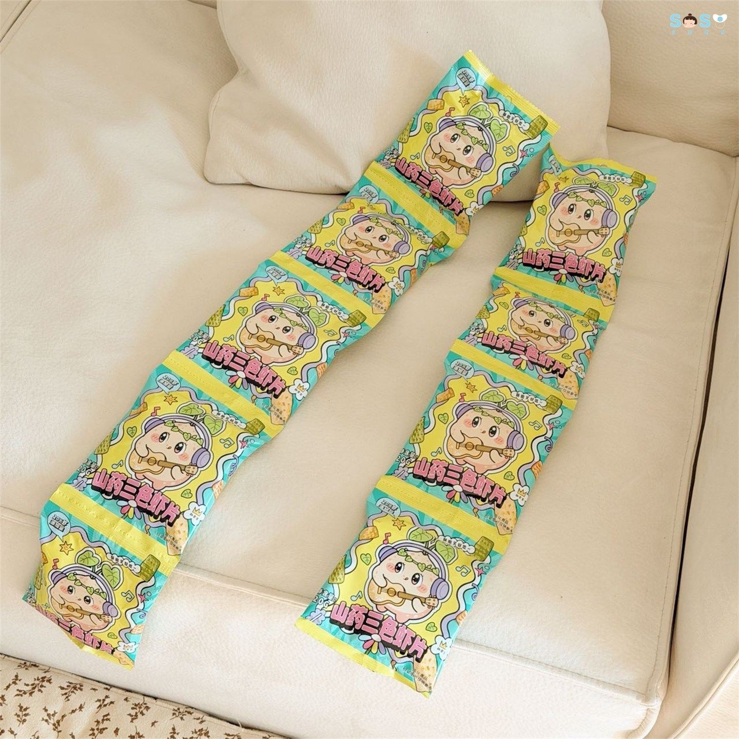 [SOSO全球]趣食家山药三色虾片5连包 儿童鲜脆蔬菜鲜虾条健康零食,婴童食品,虾条/虾片,淘宝优惠券,粉丝福利购,淘宝优惠卷